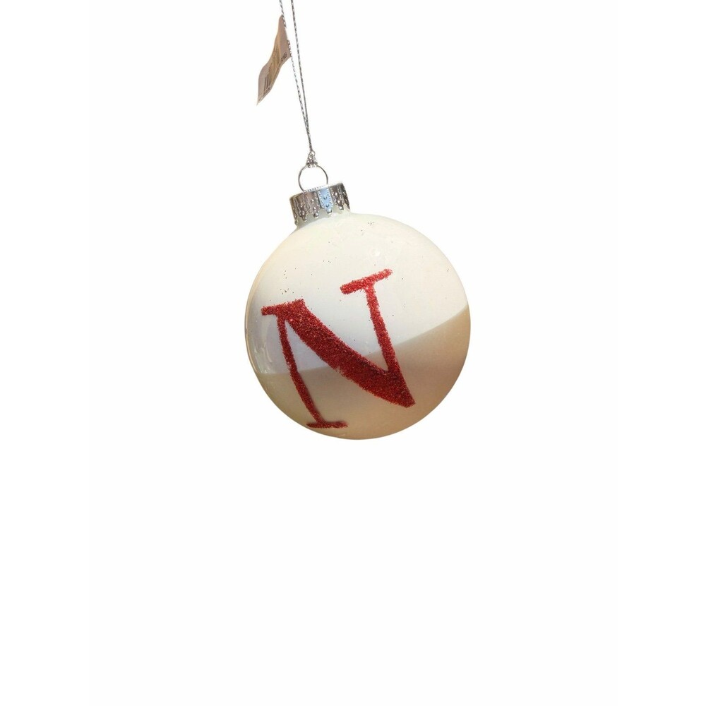 Macy’s holiday lane N initial ball ornament